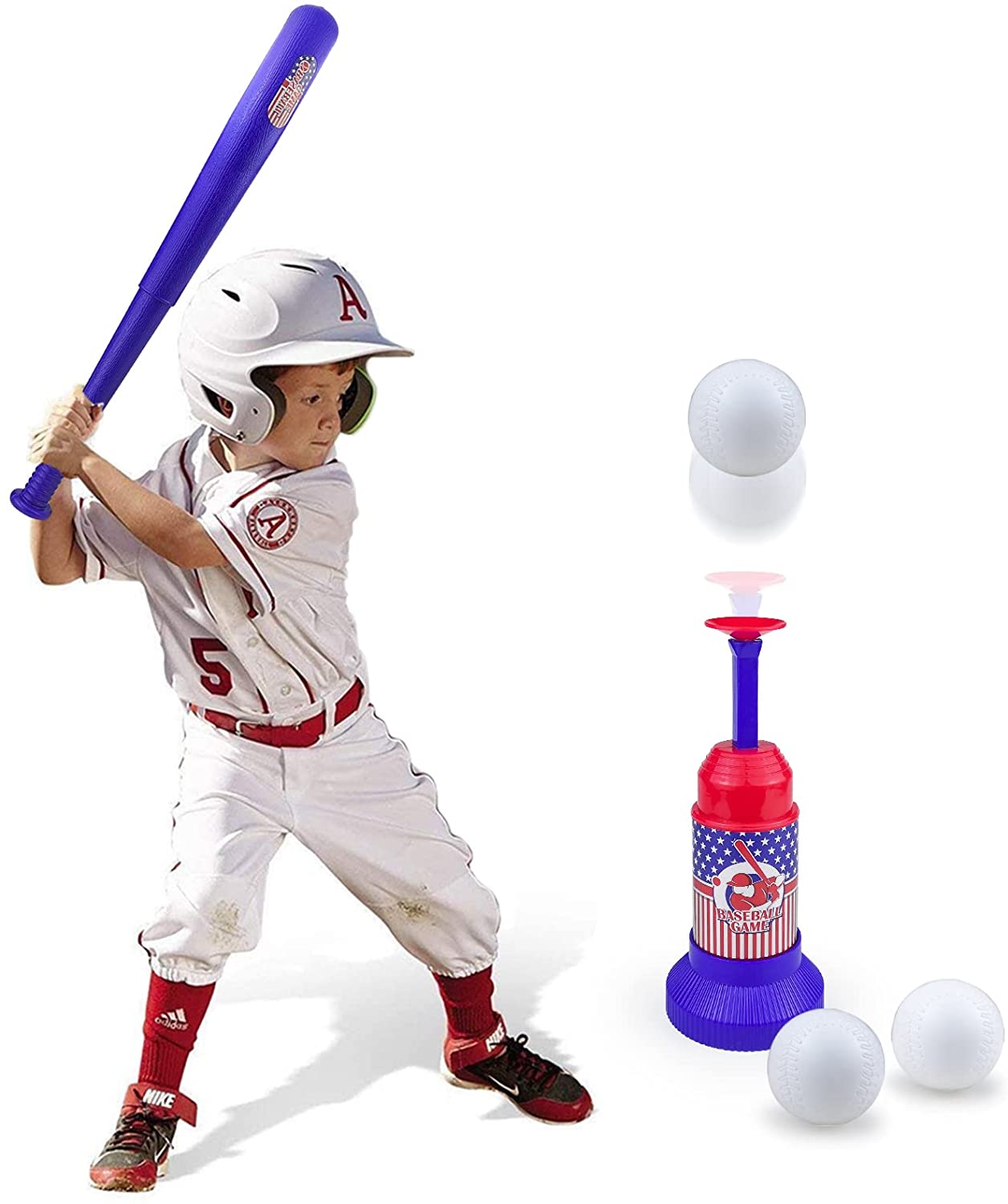 ⚾ Set De Baseball Beisbol Infantil Bate Pelotas Y Lanzador 🏏