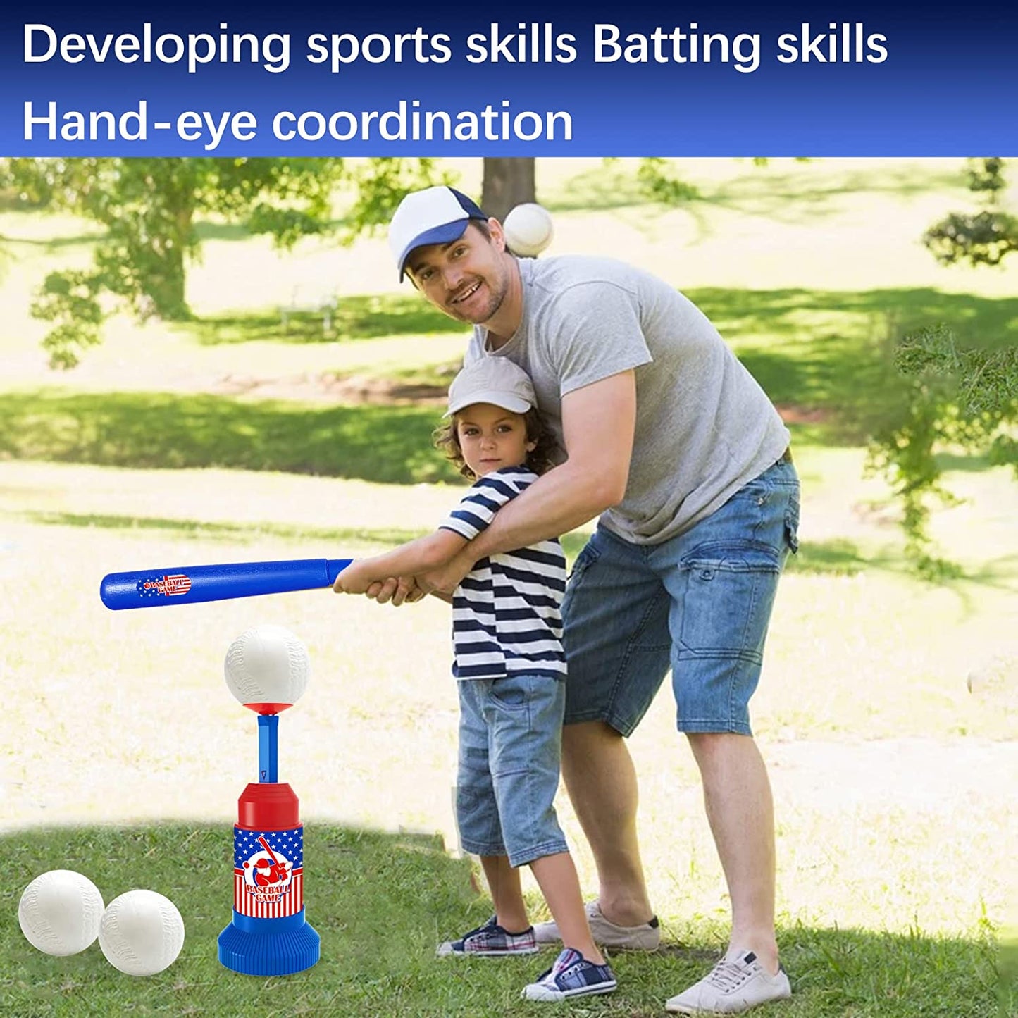 ⚾ Set De Baseball Beisbol Infantil Bate Pelotas Y Lanzador 🏏