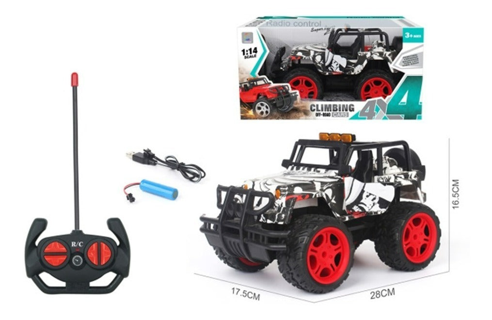 🏎️Carro 4x4 Control Remoto Estilo Graffiti Con Luces Frontales❤️🔥